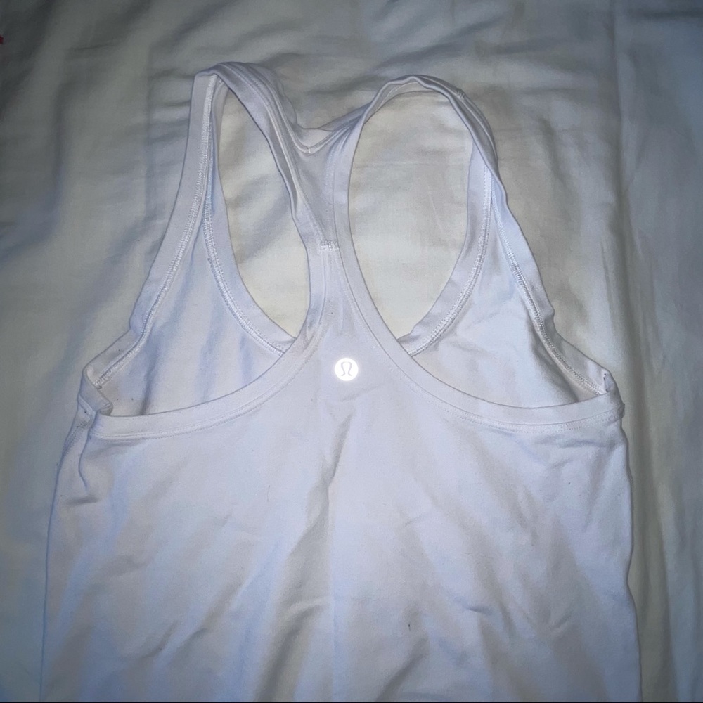 Lululemon White Cool Racerback Tank